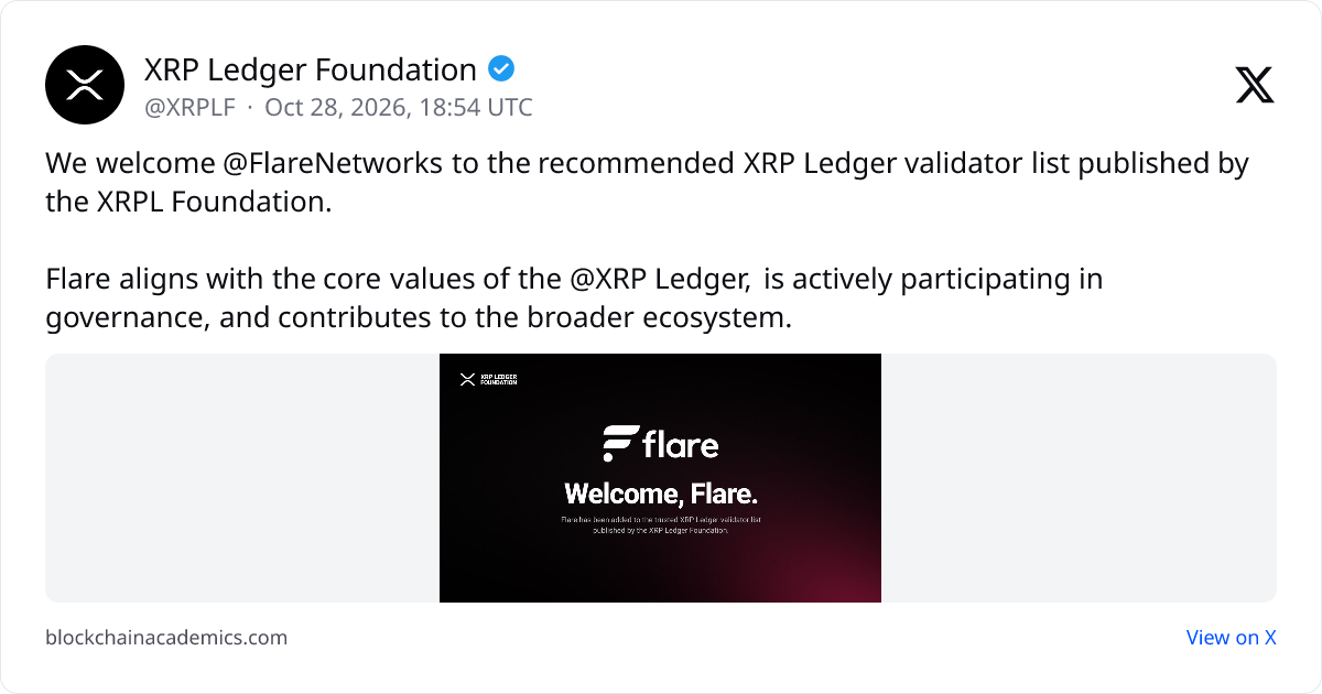 Post by @XRPLF on X: linked from crypto.news