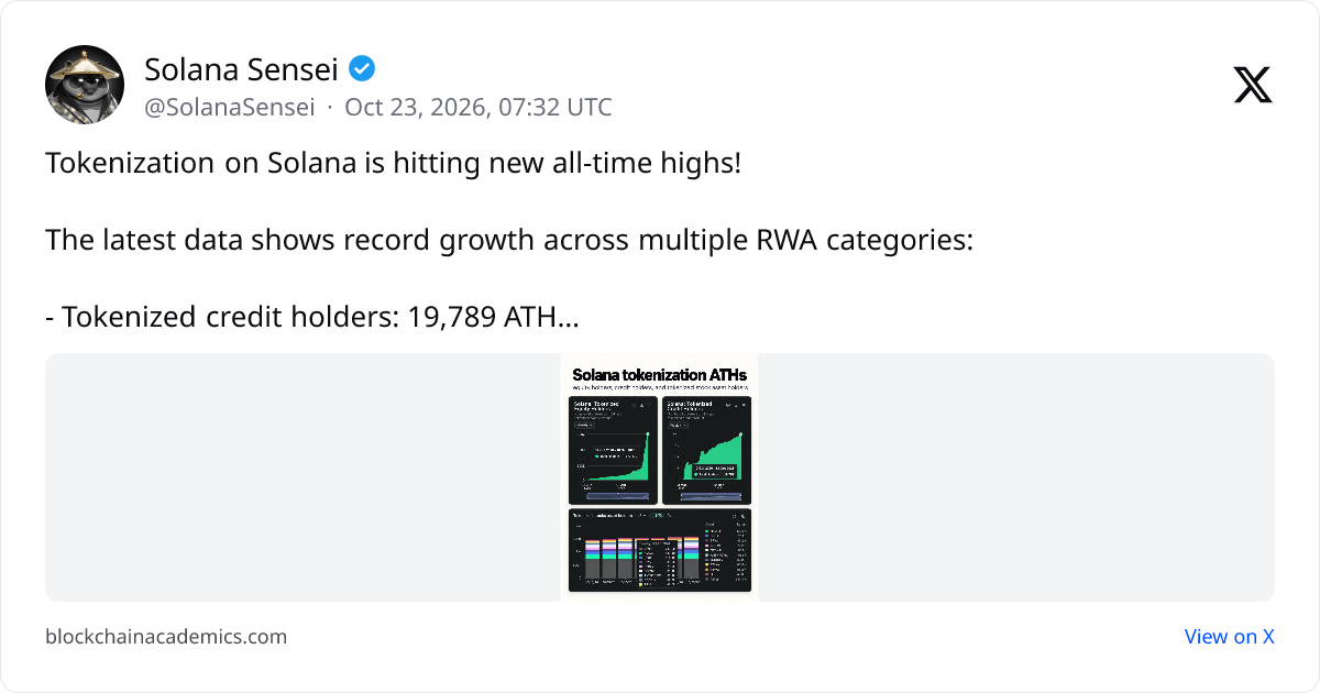 Post by @SolanaSensei on X: linked from news.bitcoin.com